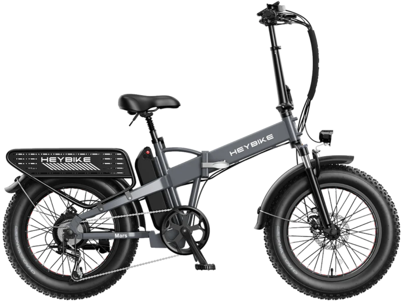 Grey Mars 2 Folding Ebike by Heybike