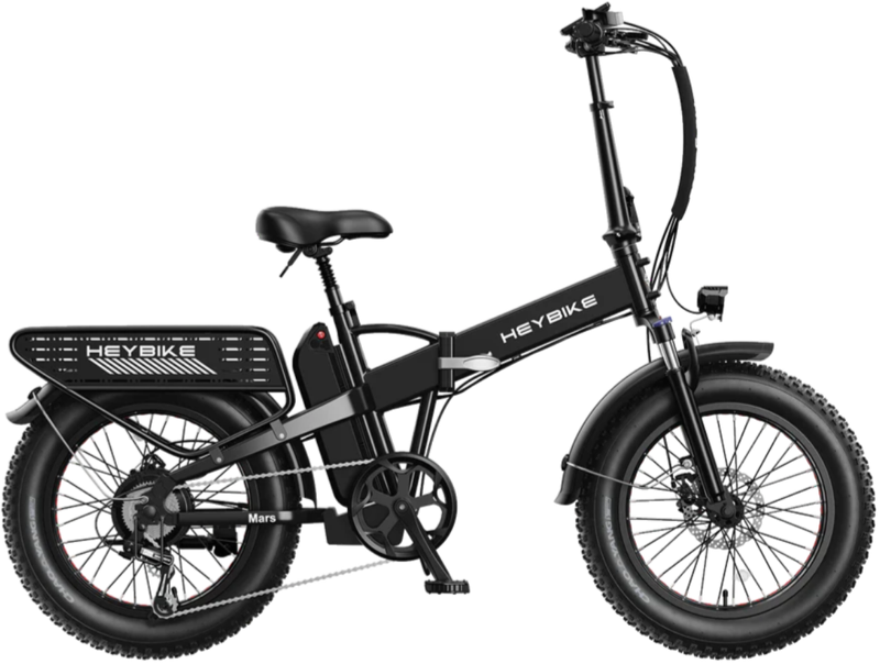 Black Mars 2 Folding Ebike by Heybike