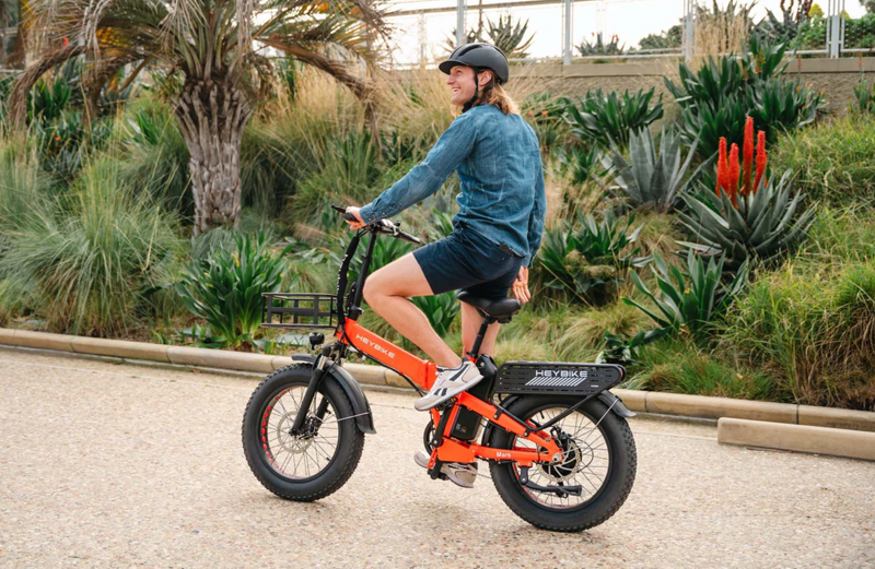 A person riding their Mars 2 Ebike