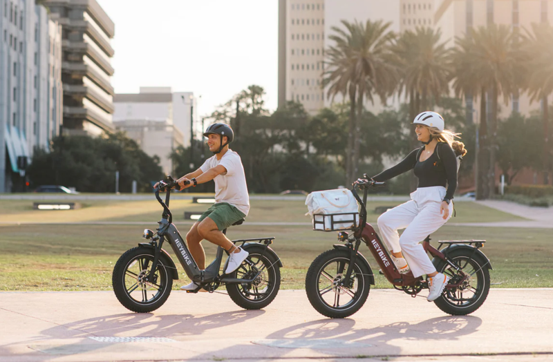 Two people riding Ranger S Ebikes