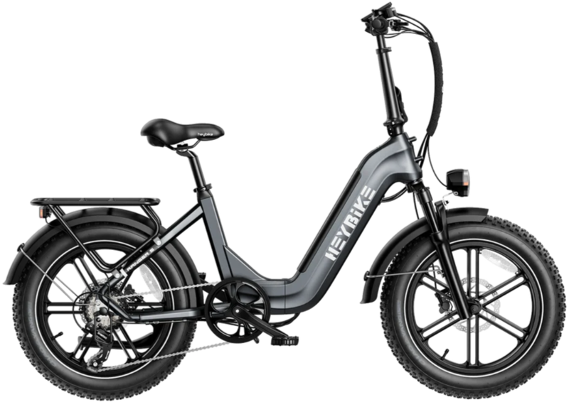 Shark Grey folding Ranger S Ebike by Heybike