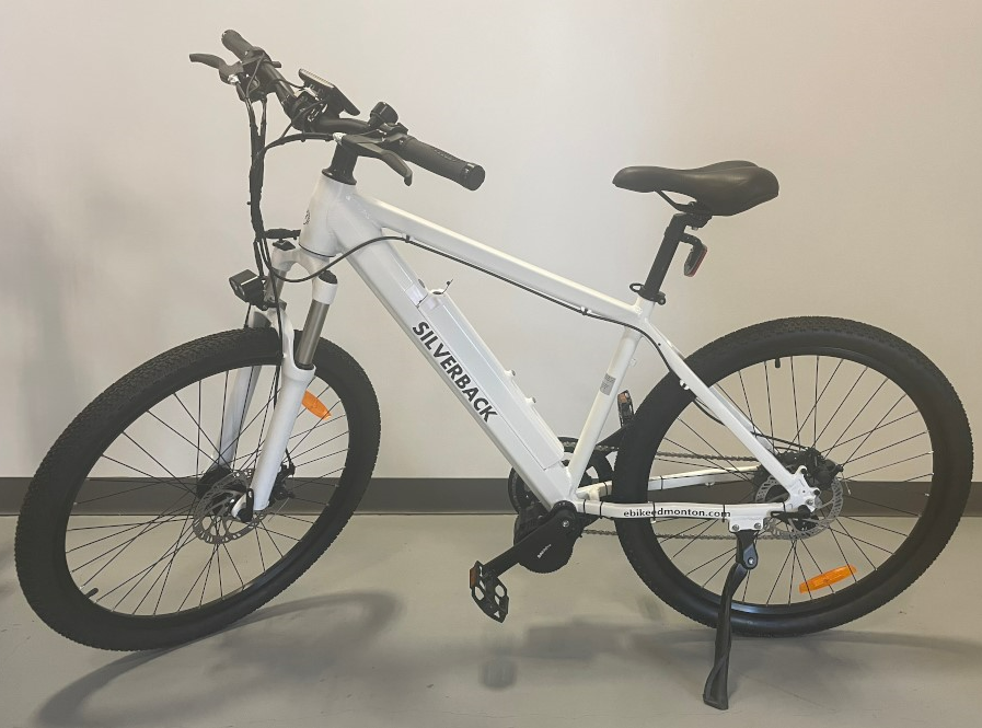 EBike Model M300 Silverback.  White.  EBikes Edmonton. Shop EBikes.